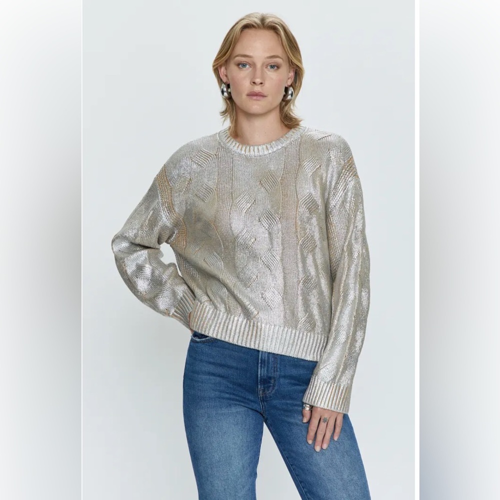 Pistols Everly Foil Accent Cotton Sweater, medium